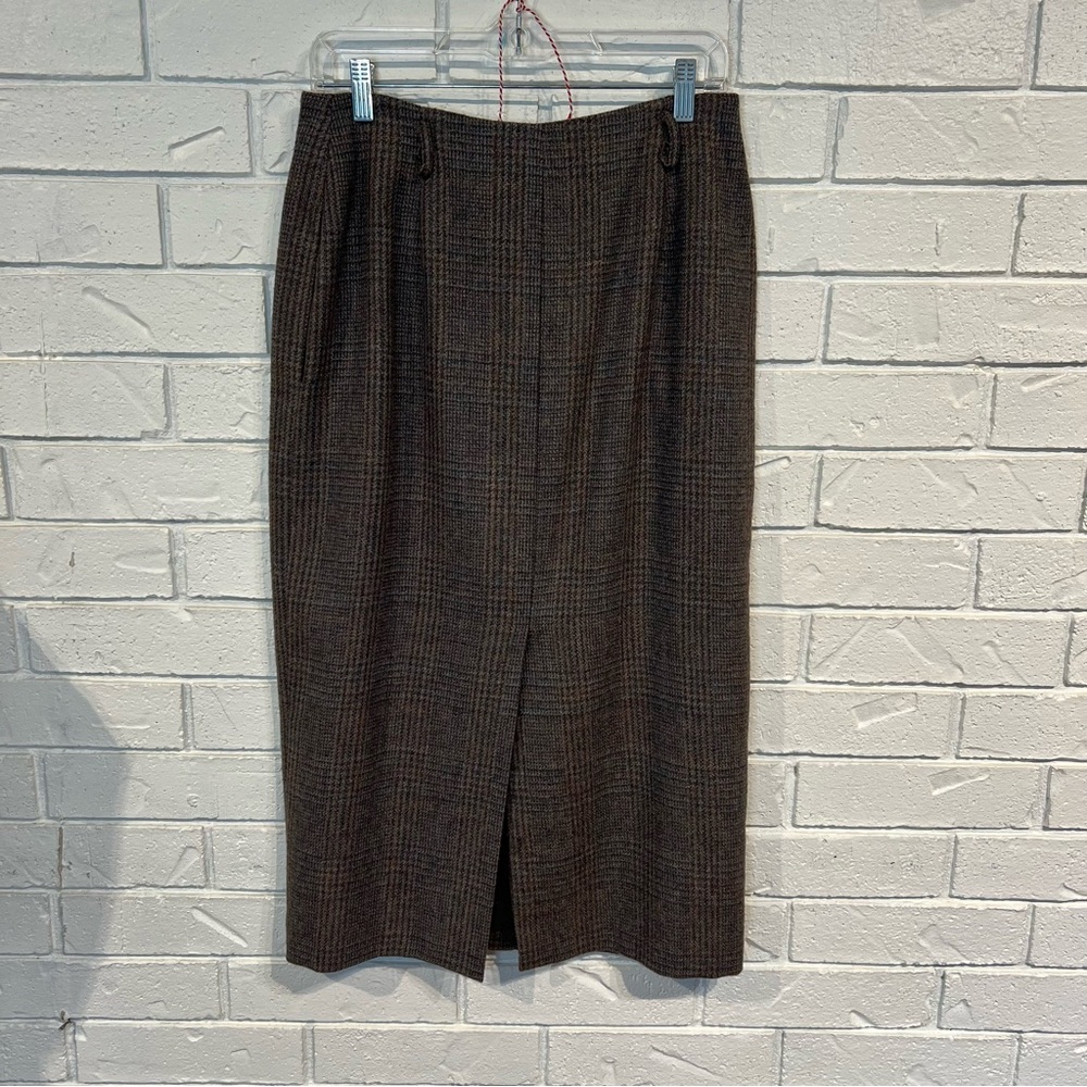 Vintage 90s JH Collectibles 100% Wool Straight MIDI Skirt Womens M 29” waist
